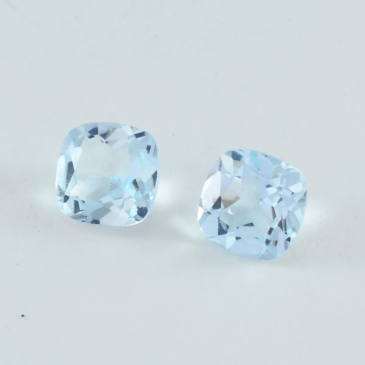 Sky Blue Topaz 1PC Tiny 6x6 MM Cushion Faceted Blue Polished Semi Precious Loose Gems - Image 3