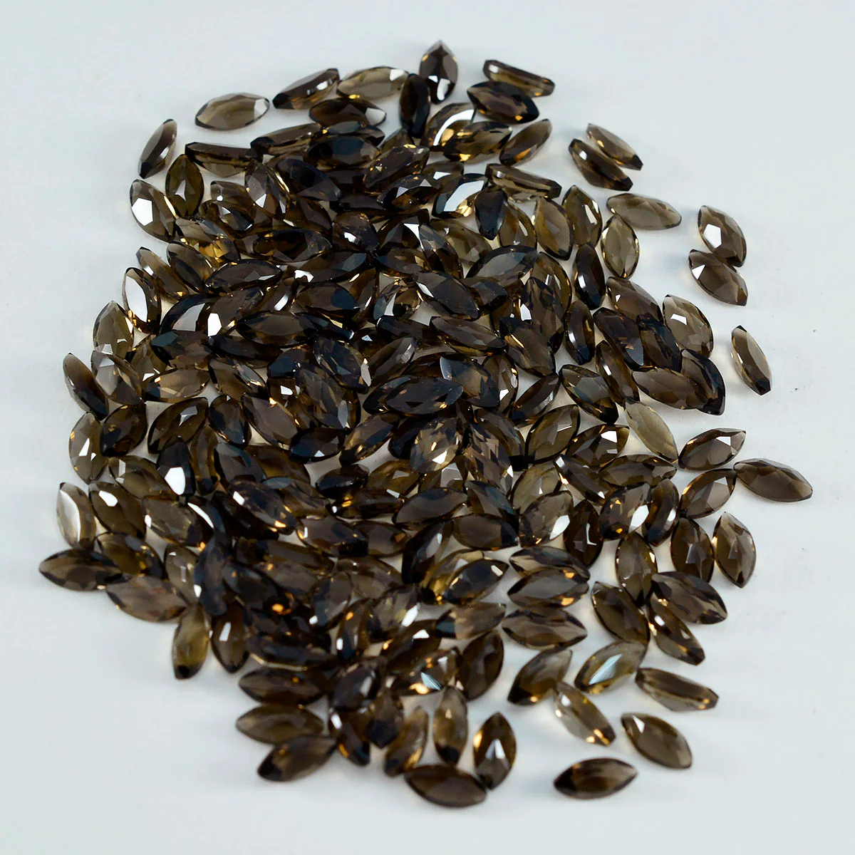 Smoky Quartz 10PC Tiny 2.5x5 MM Marquise Faceted Brown Polished Semi Precious Loose Gemstones - Image 4