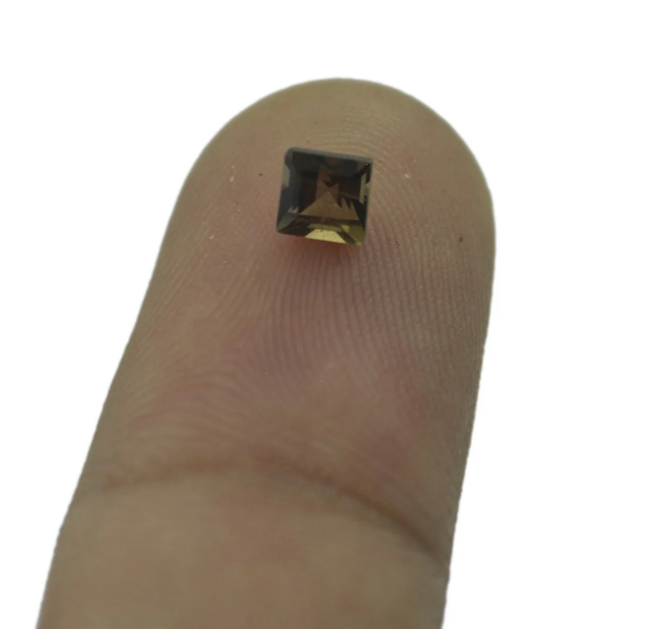 Smoky Quartz 10PC Tiny 4x4 MM Square Faceted Brown Brilliant Semi Precious Loose Gems - Image 2