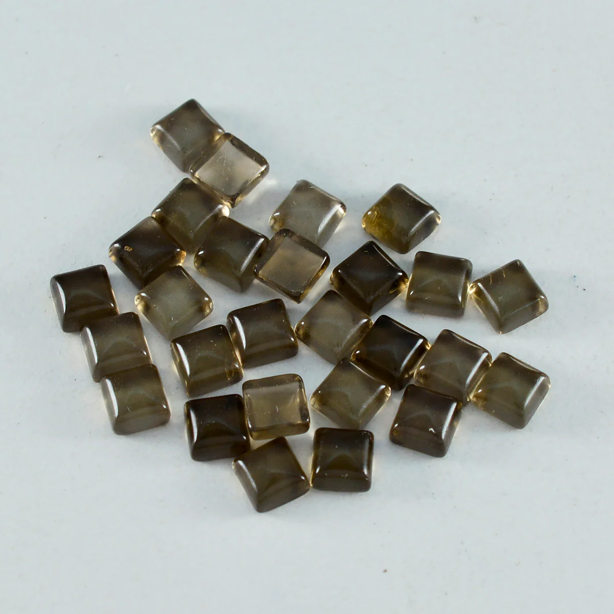 Smoky Quartz 10PC Tiny 5x5 MM Square Cabochon Brown Splendid semi Precious Gems