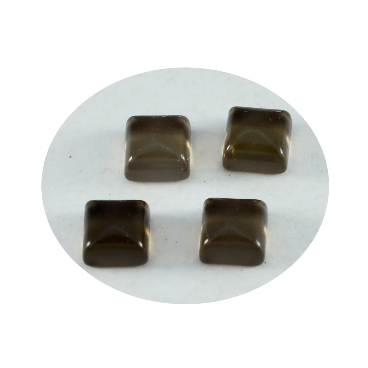 Smoky Quartz 10PC Tiny 5x5 MM Square Cabochon Brown Splendid semi Precious Gems - Image 4