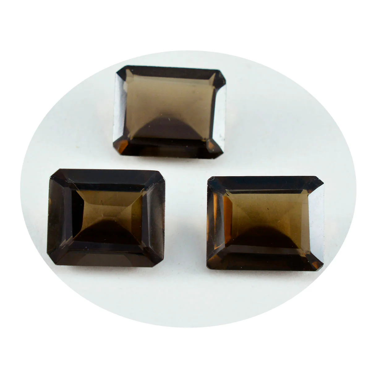 Smoky Quartz 1PC Chunky 12x16 MM Emerald Faceted Brown Fiery Semi Precious Gems - Image 4