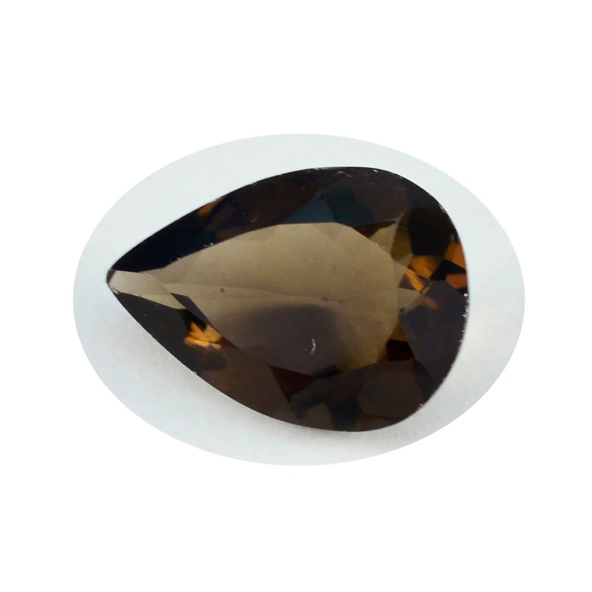 Smoky Quartz 1PC Chunky 12x16 MM Pear Faceted Brown Superior Semi Precious Loose Gemstone - Image 2