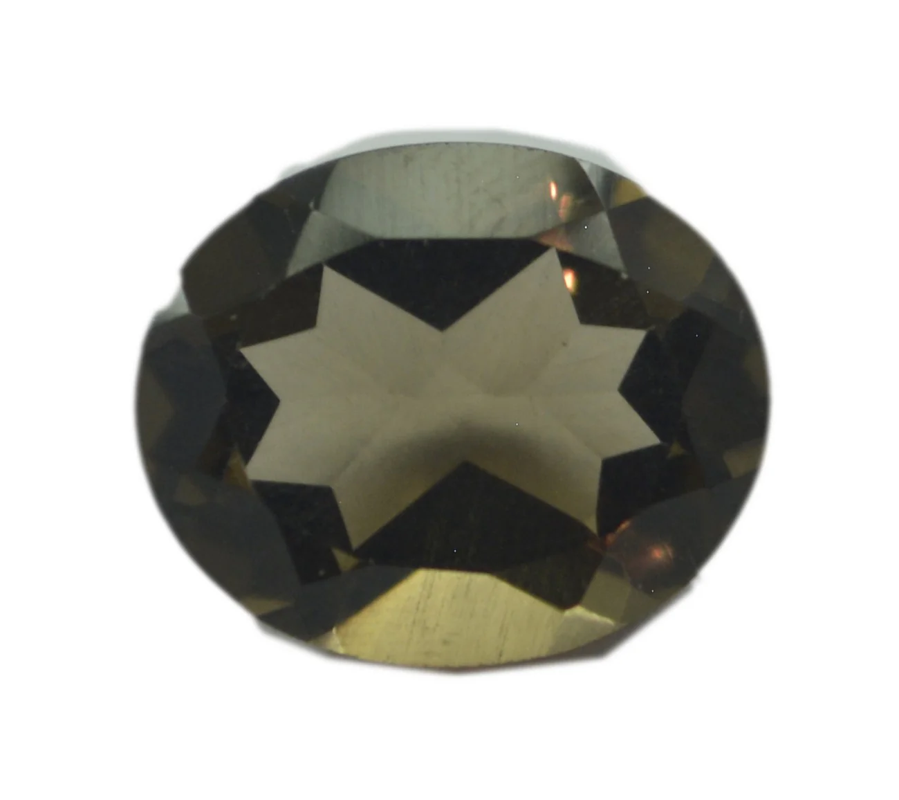 Smoky Quartz 1PC Chunky 13x18 MM Oval Faceted Brown Polished Semi Precious Loose Gems - Image 2