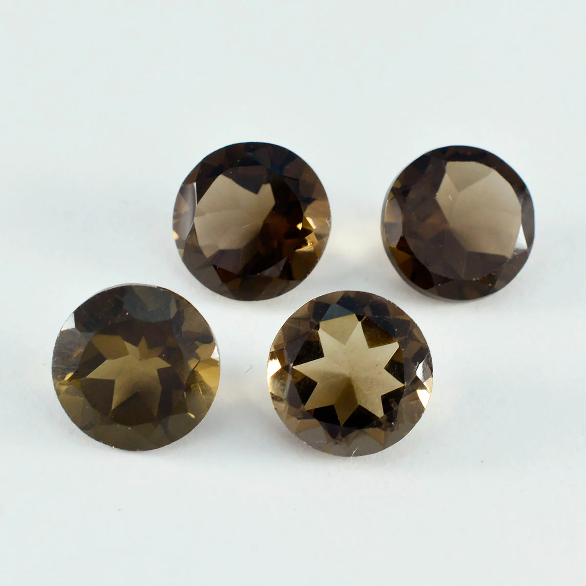 Smoky Quartz 1PC Chunky 14x14 MM Round Faceted Brown Genuine Semi Precious Loose Gemstones - Image 4