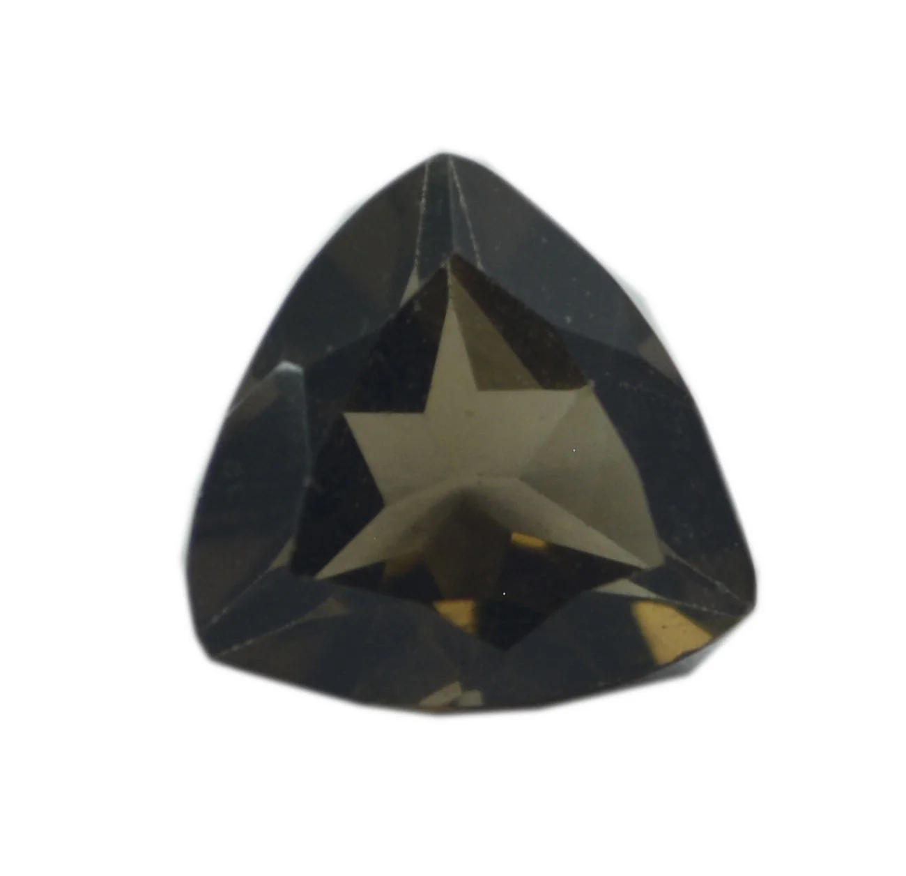 Smoky Quartz 1PC Chunky 14x14 MM Triangle Faceted Brown Genuine Semi Precious Loose Gemstones - Image 3