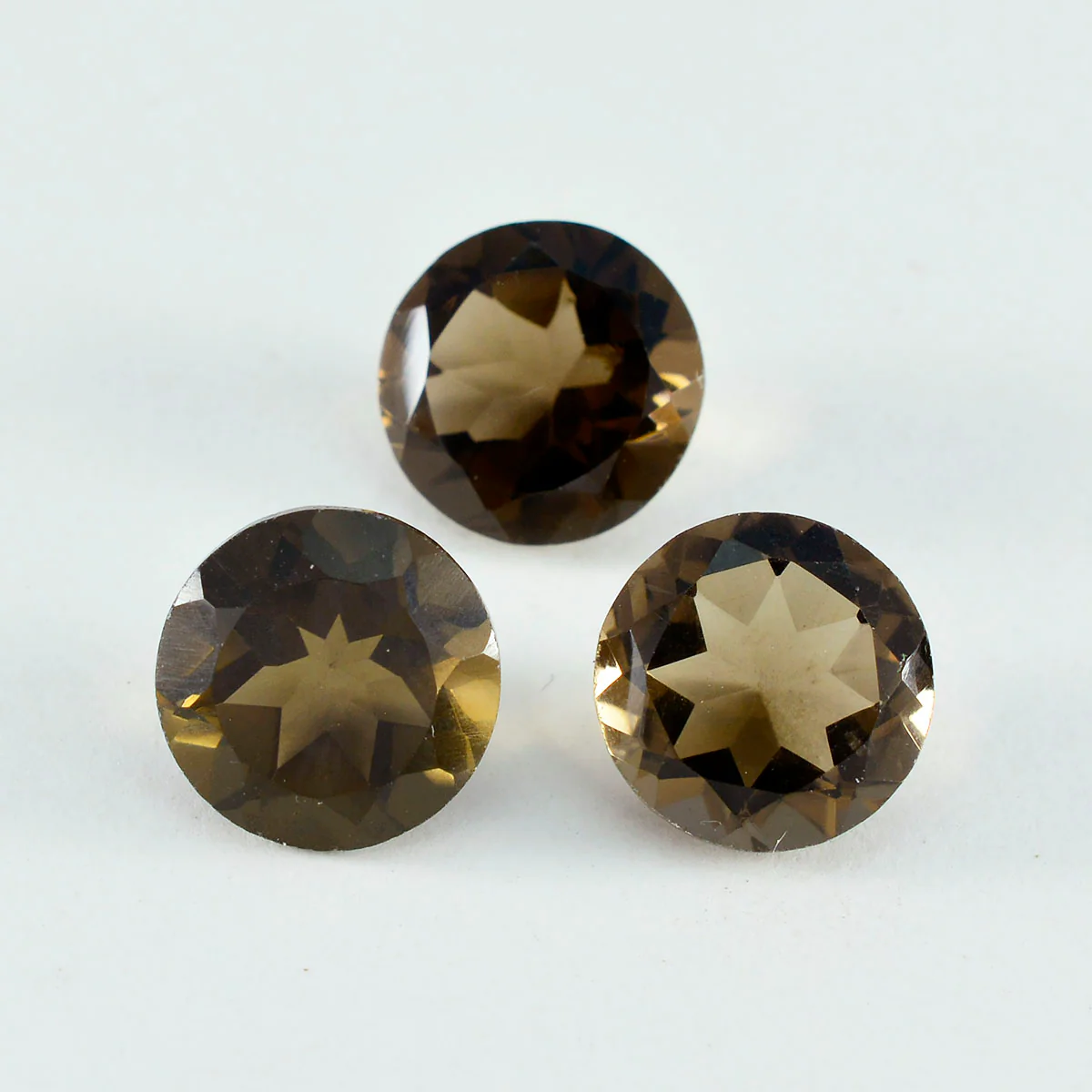 Smoky Quartz 1PC Chunky 15x15 MM Round Faceted Brown Superior Semi Precious Gems - Image 4