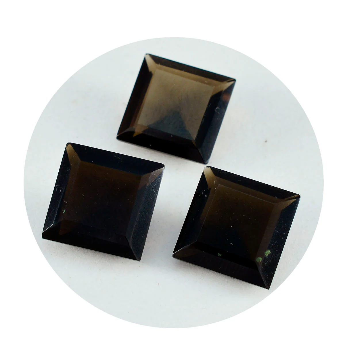 Smoky Quartz 1PC Chunky 15x15 MM Square Faceted Brown Superior Semi Precious Gems - Image 2