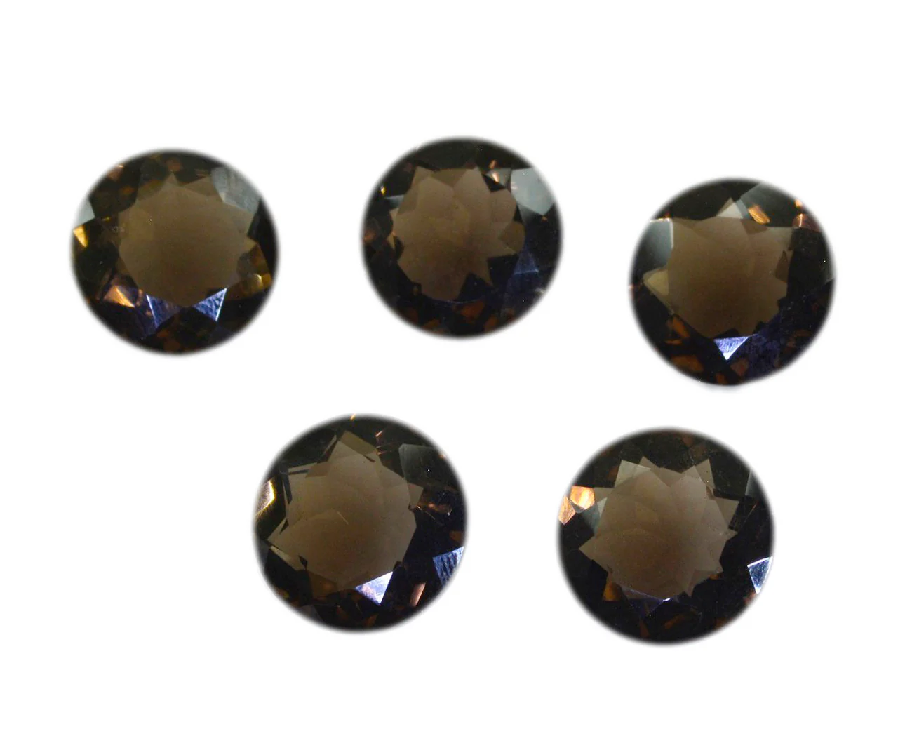Smoky Quartz 1PC Large 10x10 MM Round Faceted Brown Shine Semi Precious Loose Gemstones - Image 3