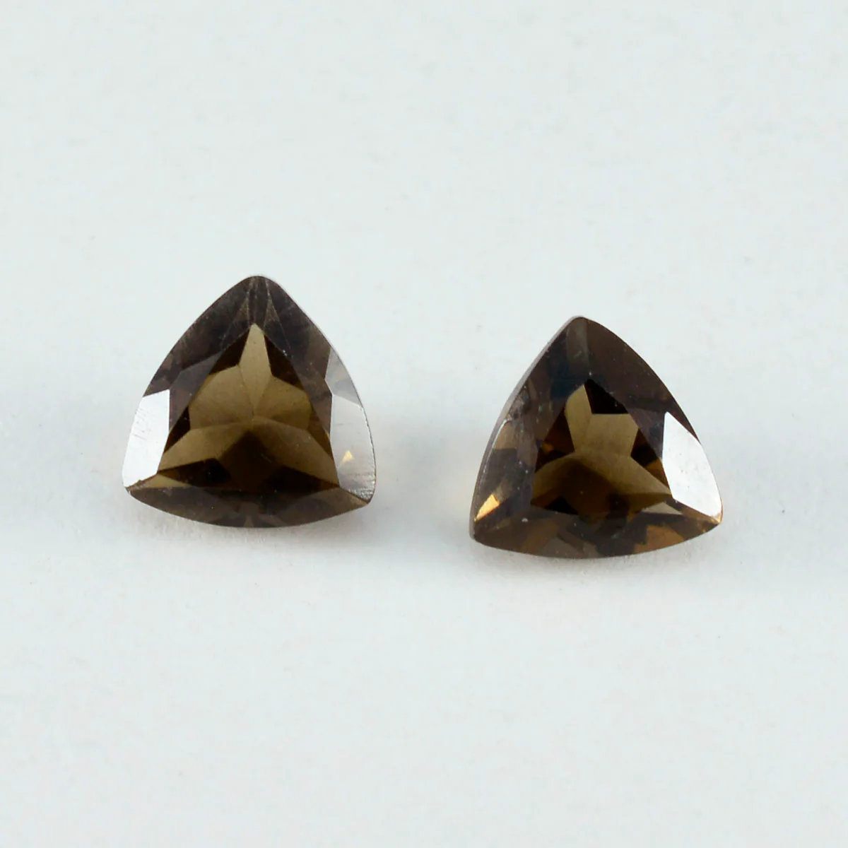 Smoky Quartz 1PC Large 10x10 MM Triangle Faceted Brown Shine Semi Precious Loose Gemstones - Image 4