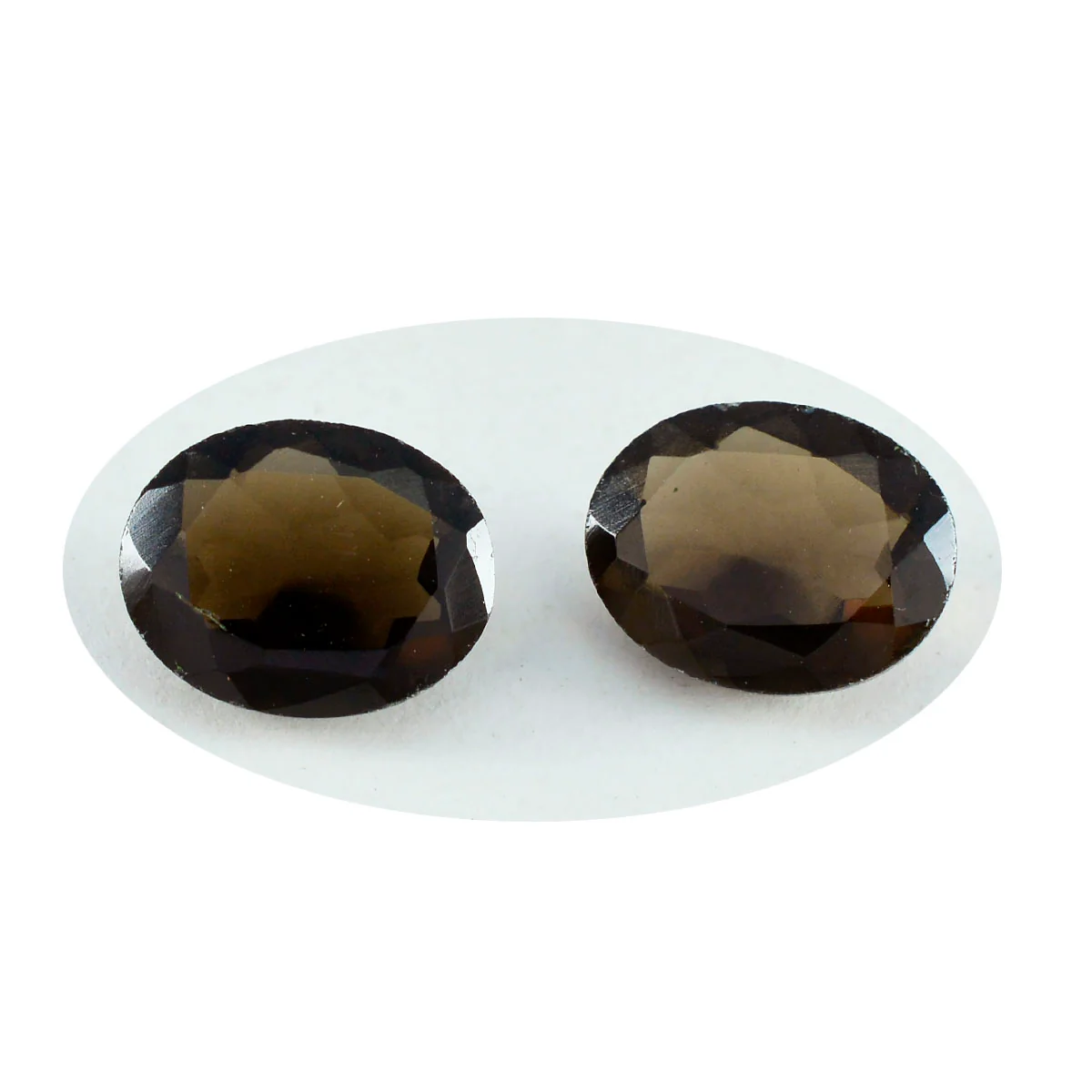 Smoky Quartz 1PC Large 10x12 MM Oval Faceted Brown Fiery Semi Precious Loose Gemstone - Image 2