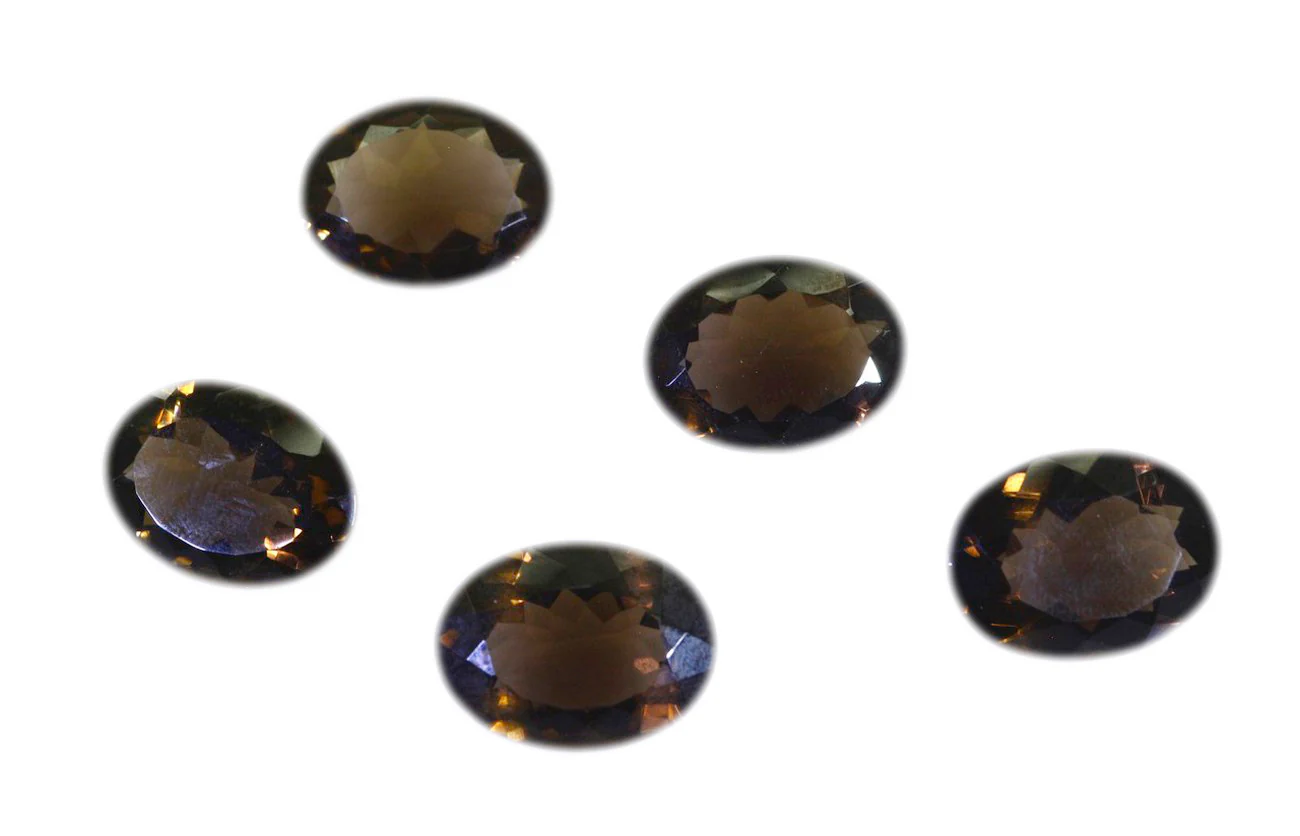 Smoky Quartz 1PC Large 10x12 MM Oval Faceted Brown Fiery Semi Precious Loose Gemstone - Image 3