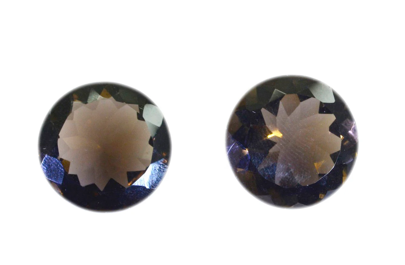 Smoky Quartz 1PC Large 11x11 MM Round Faceted Brown Fine Semi Precious Gems - Image 3