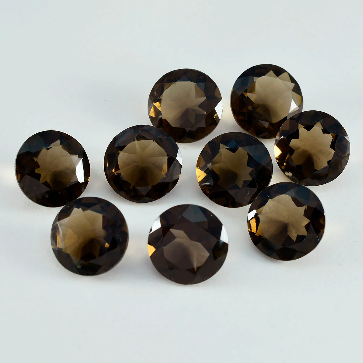 Smoky Quartz 1PC Large 11x11 MM Round Faceted Brown Fine Semi Precious Gems - Image 4