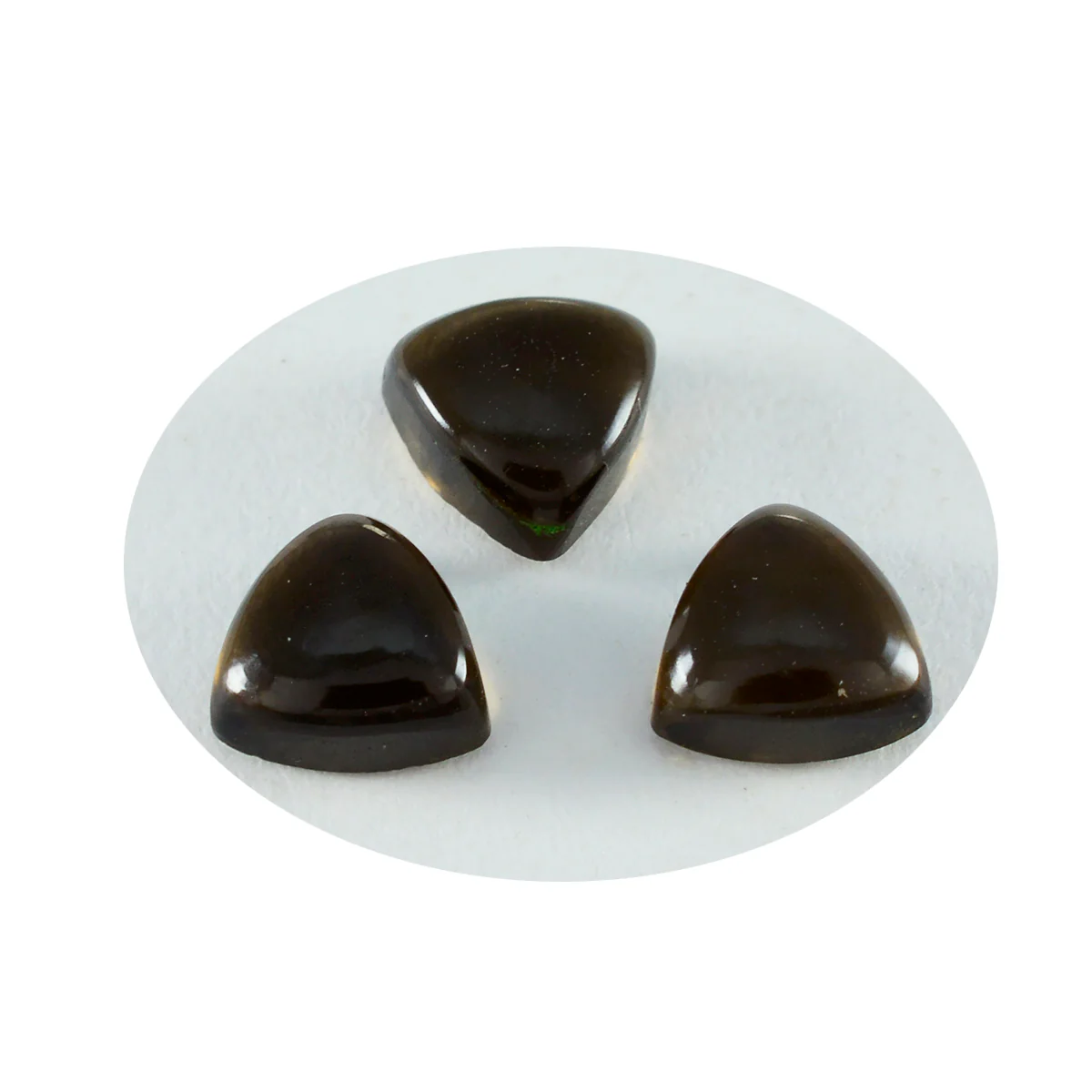Smoky Quartz 1PC Large 11x11 MM Triangle Cabochon Brown Luster semi Precious Loose Gemstones - Image 2