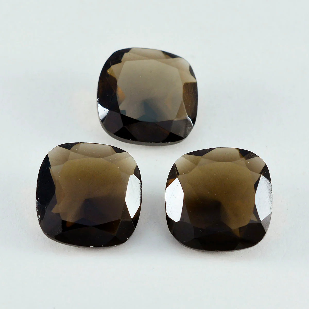 Smoky Quartz 1PC Large 12x12 MM Cushion Faceted Brown High-Quality Semi Precious Loose Gems - Image 3