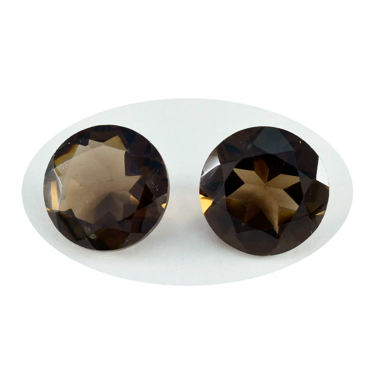Smoky Quartz 1PC Large 12x12 MM Round Faceted Brown High-Quality Semi Precious Loose Gems - Image 2