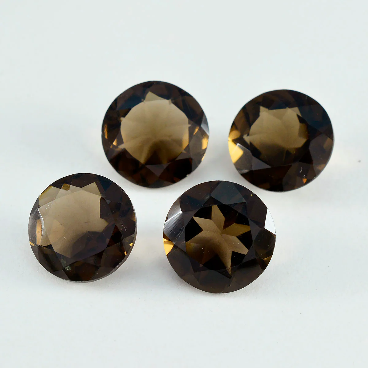 Smoky Quartz 1PC Large 12x12 MM Round Faceted Brown High-Quality Semi Precious Loose Gems - Image 4