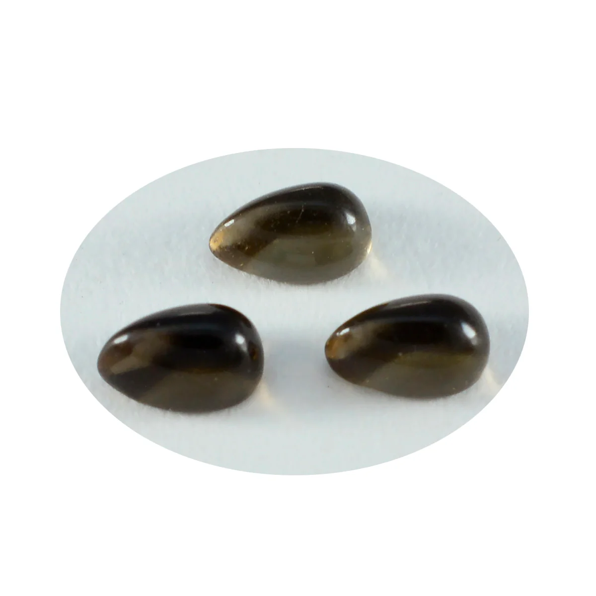 Smoky Quartz 1PC Large 8x12 MM Pear Cabochon Brown High-Quality semi Precious Loose Gemstones - Image 2