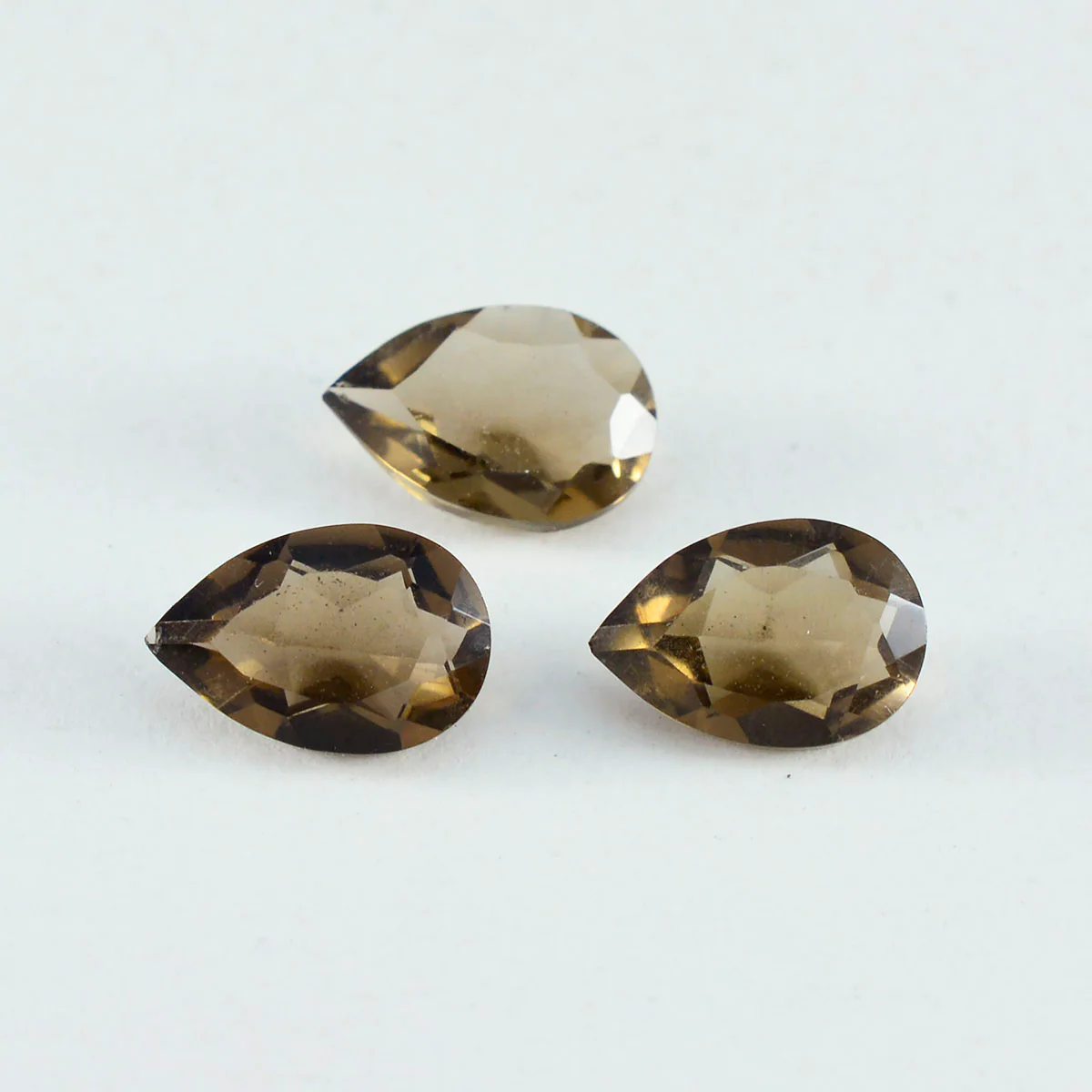 Smoky Quartz 1PC Medium 7x10 MM Pear Faceted Brown Lustrous Semi Precious Gems