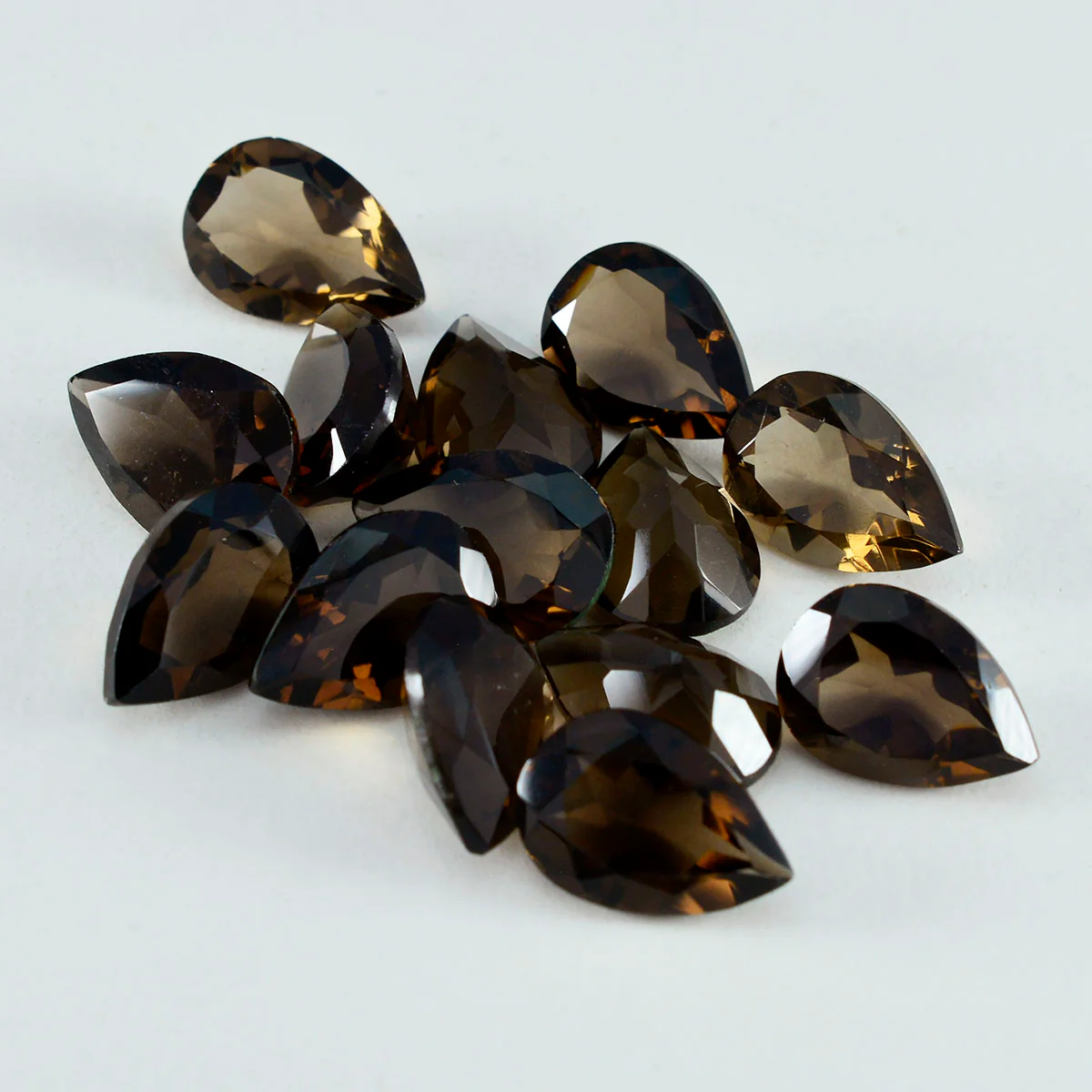 Smoky Quartz 1PC Medium 7x10 MM Pear Faceted Brown Lustrous Semi Precious Gems - Image 4