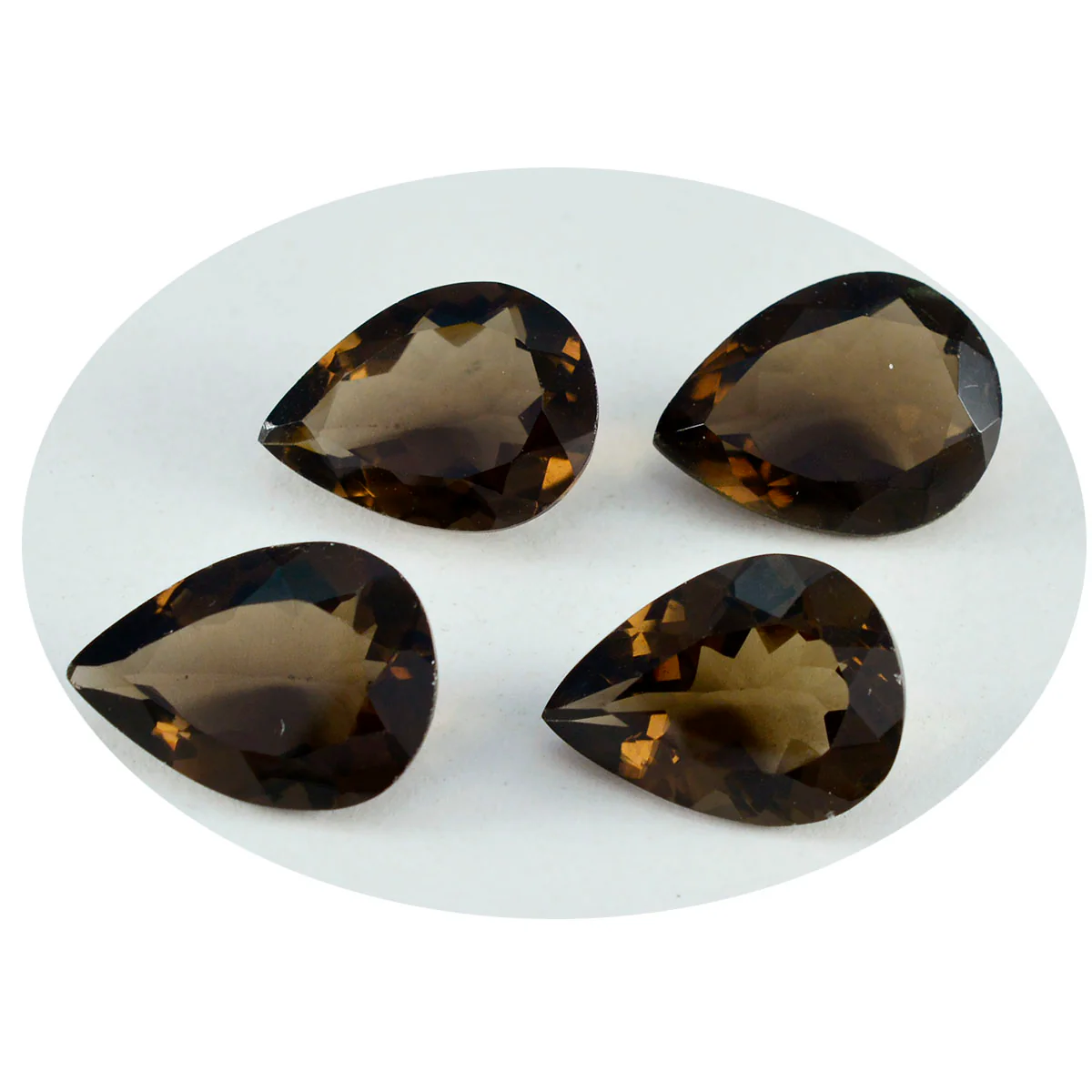 Smoky Quartz 1PC Medium 8x10 MM Pear Faceted Brown Shine Semi Precious Loose Gems - Image 2
