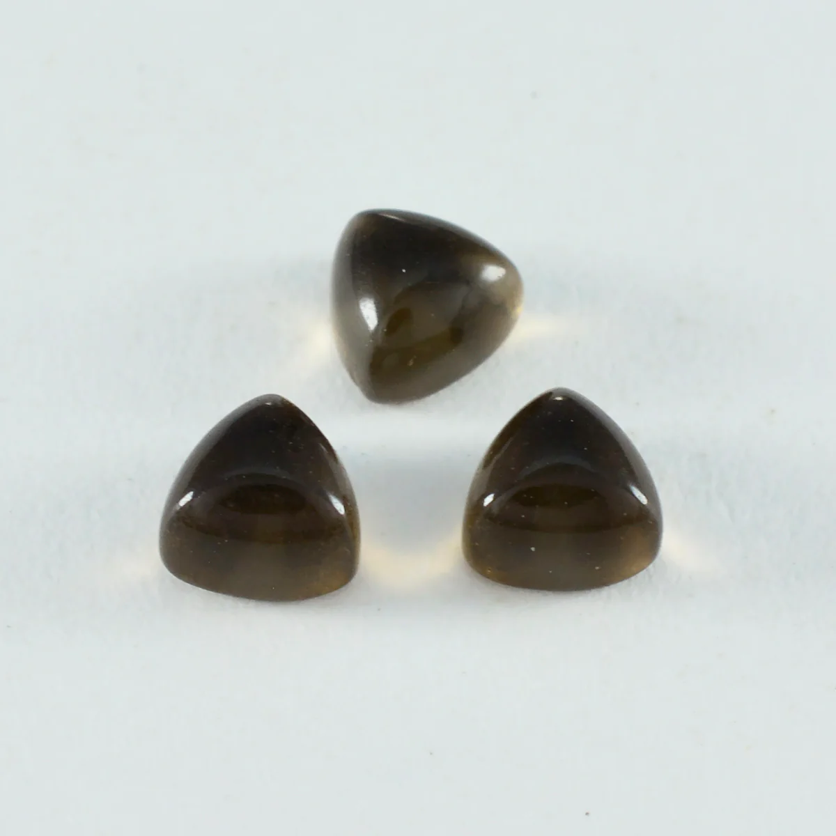 Smoky Quartz 1PC Medium 9x9 MM Triangle Cabochon Brown Polished semi Precious Loose Gems - Image 4