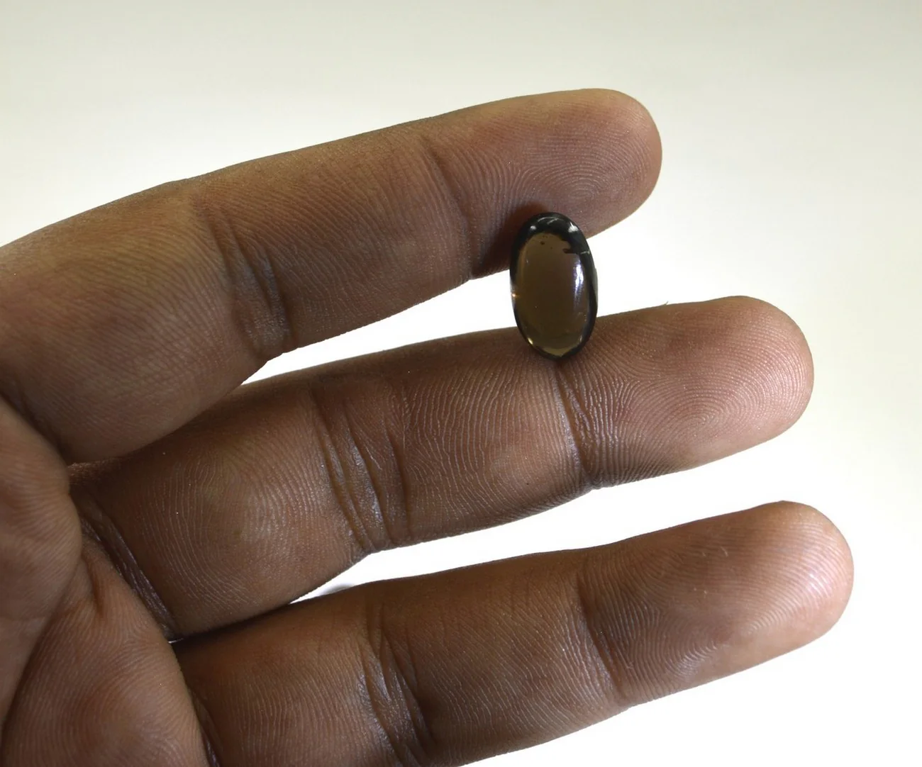 Smoky Quartz 1PC Small 6x8 MM Oval Cabochon Brown Superior semi Precious Semi Precious Gemstone - Image 2