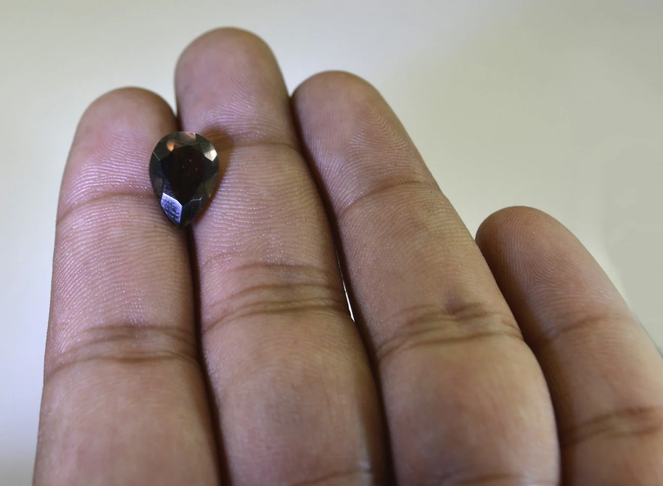 Smoky Quartz 1PC Small 6x8 MM Pear Faceted Brown Polished Semi Precious Loose Gems - Image 2