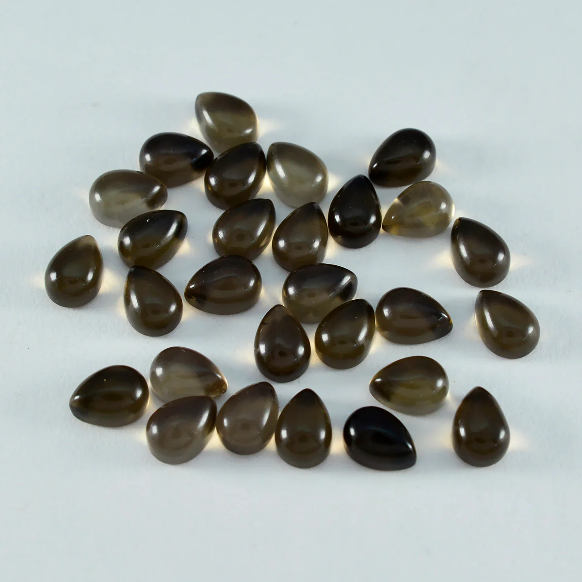 Smoky Quartz 1PC Small 6x9 MM Pear Cabochon Brown Splendid semi Precious Semi Precious Gemstone - Image 4