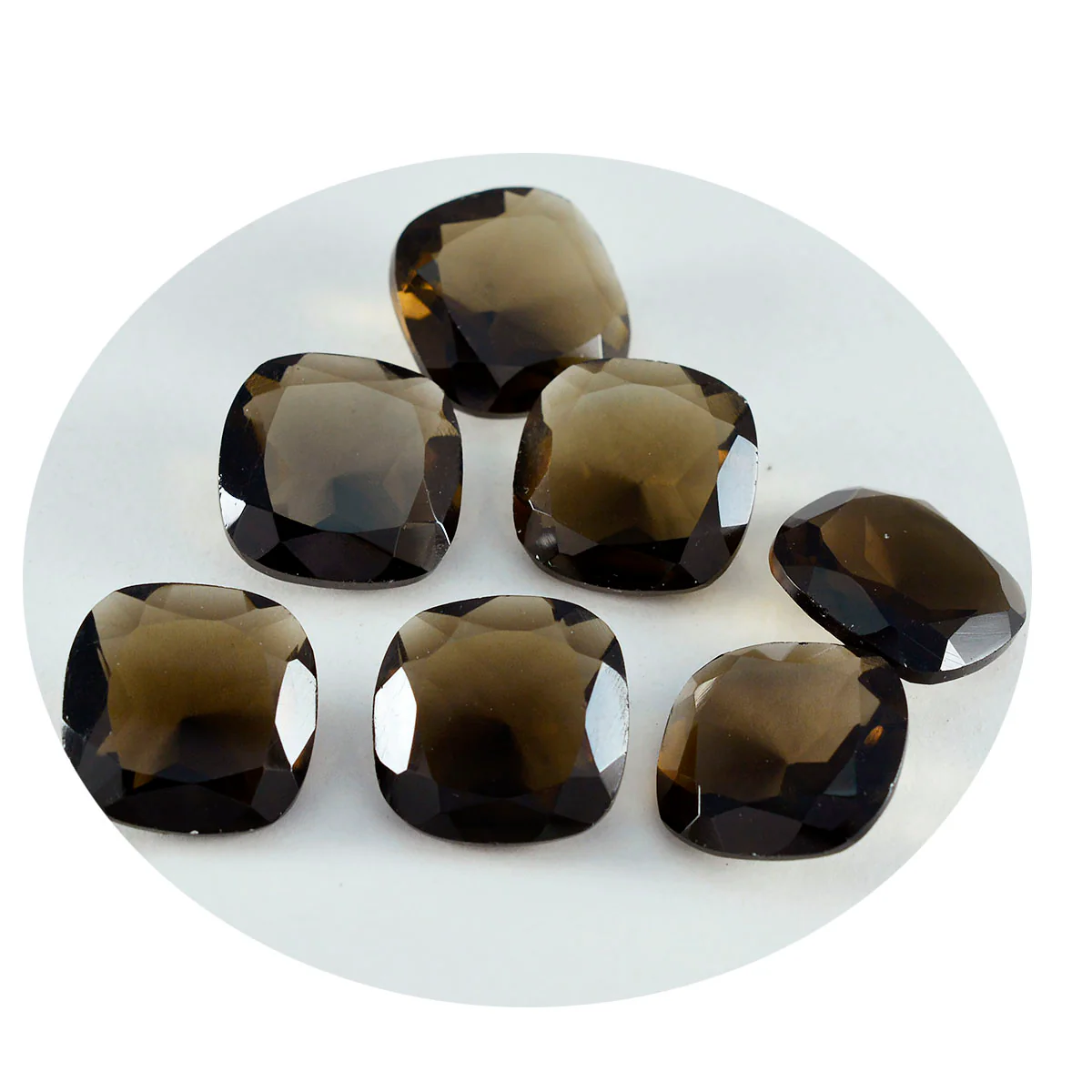 Smoky Quartz 1PC Small 7x7 MM Cushion Faceted Brown Splendid Semi Precious Gems - Image 2