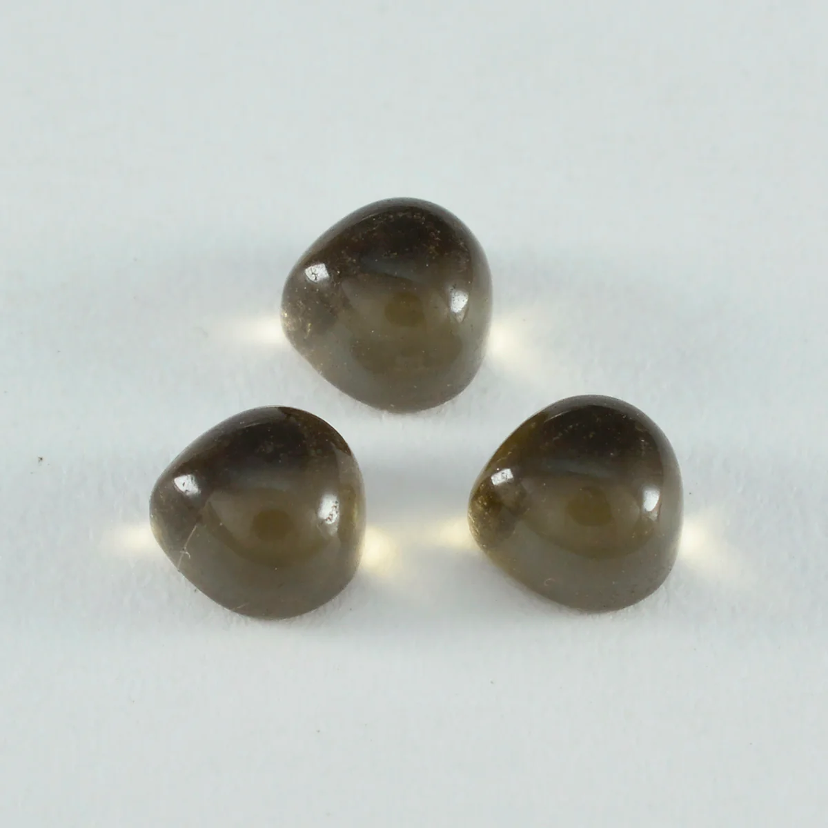 Smoky Quartz 1PC Small 7x7 MM Heart Cabochon Brown Natural semi Precious Semi Precious Gemstone - Image 3