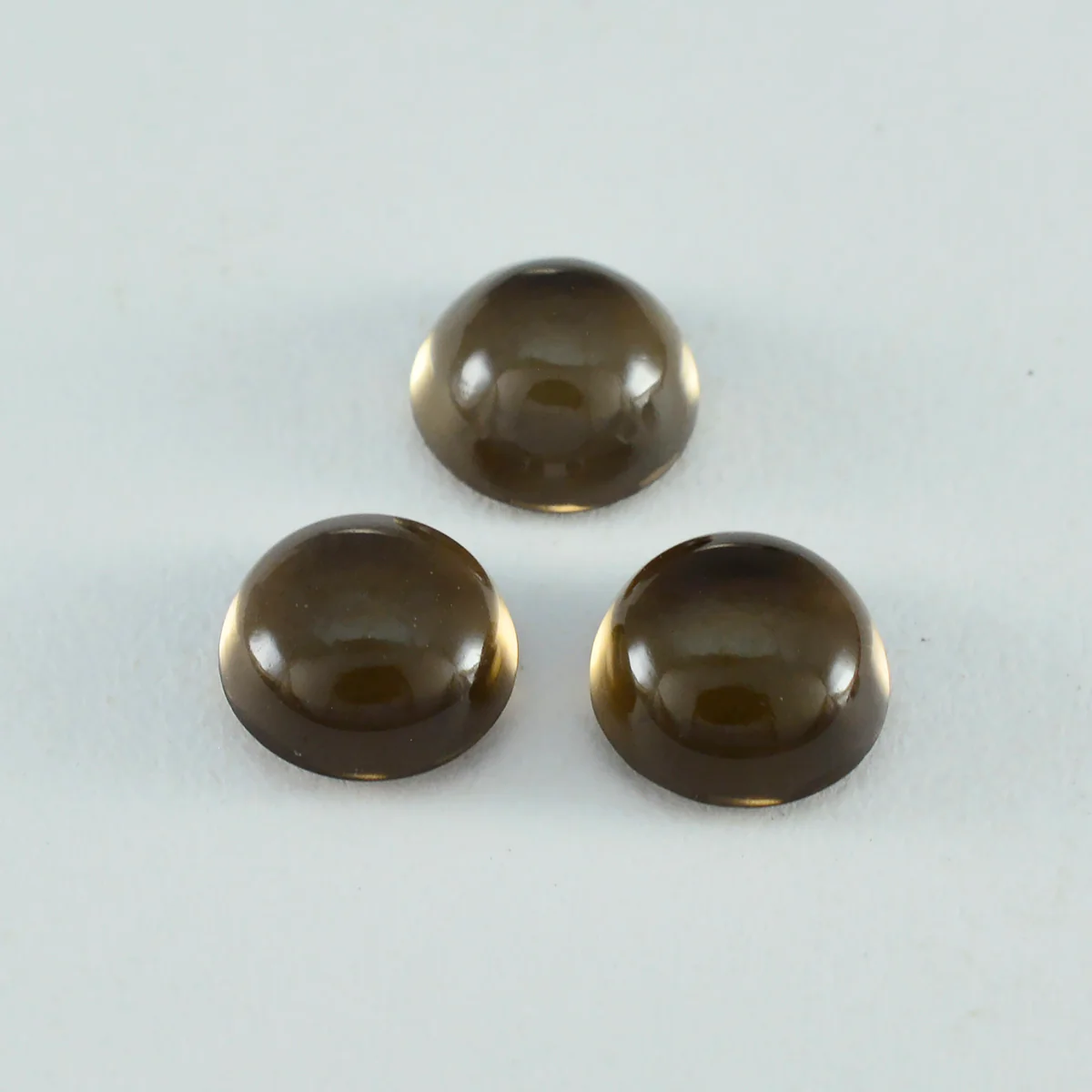 Smoky Quartz 1PC Small 7x7 MM Round Cabochon Brown High-Quality semi Precious Loose Gemstones - Image 4