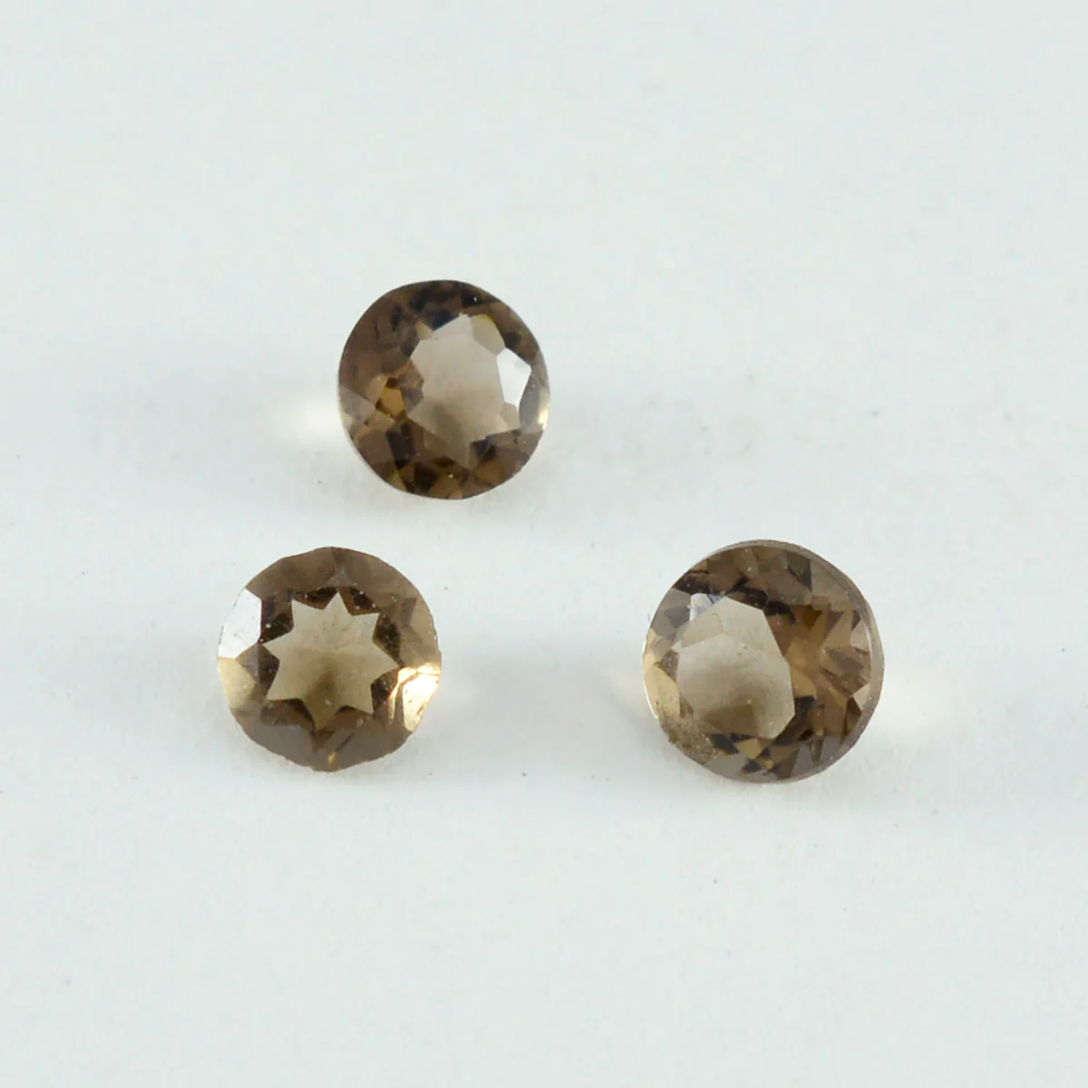 Smoky Quartz 1PC Small 7x7 MM Round Faceted Brown Splendid Semi Precious Gems