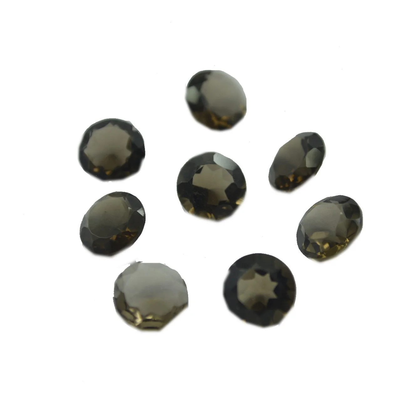 Smoky Quartz 1PC Small 7x7 MM Round Faceted Brown Splendid Semi Precious Gems - Image 3