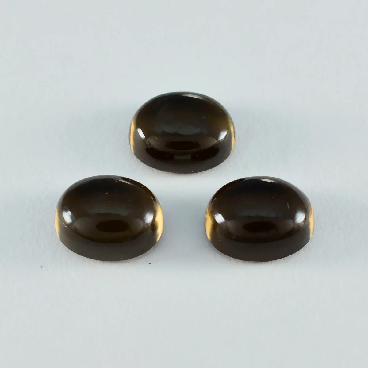 Smoky Quartz 1PC Small 7x9 MM Oval Cabochon Brown Fiery semi Precious Gems