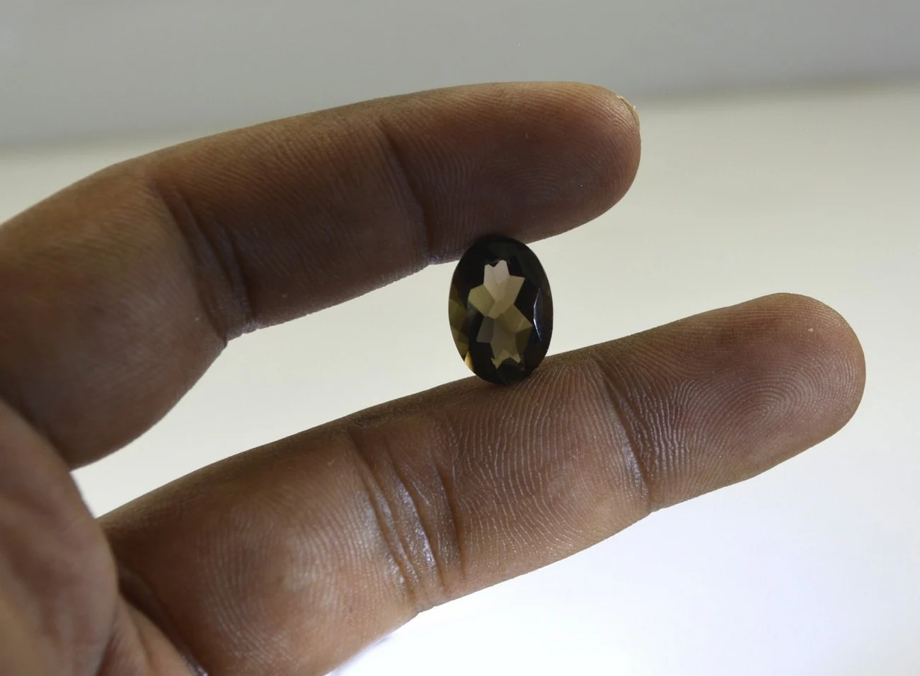 Smoky Quartz 1PC Small 7x9 MM Oval Faceted Brown High-Quality Semi Precious Loose Gems - Image 4