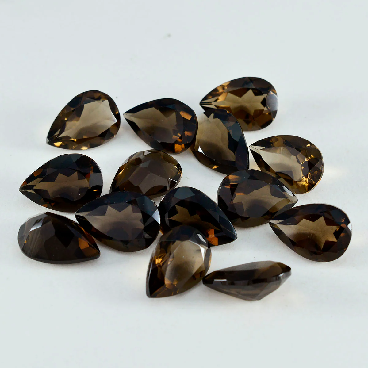 Smoky Quartz 1PC Small 7x9 MM Pear Faceted Brown Luster Semi Precious Loose Gemstones - Image 4