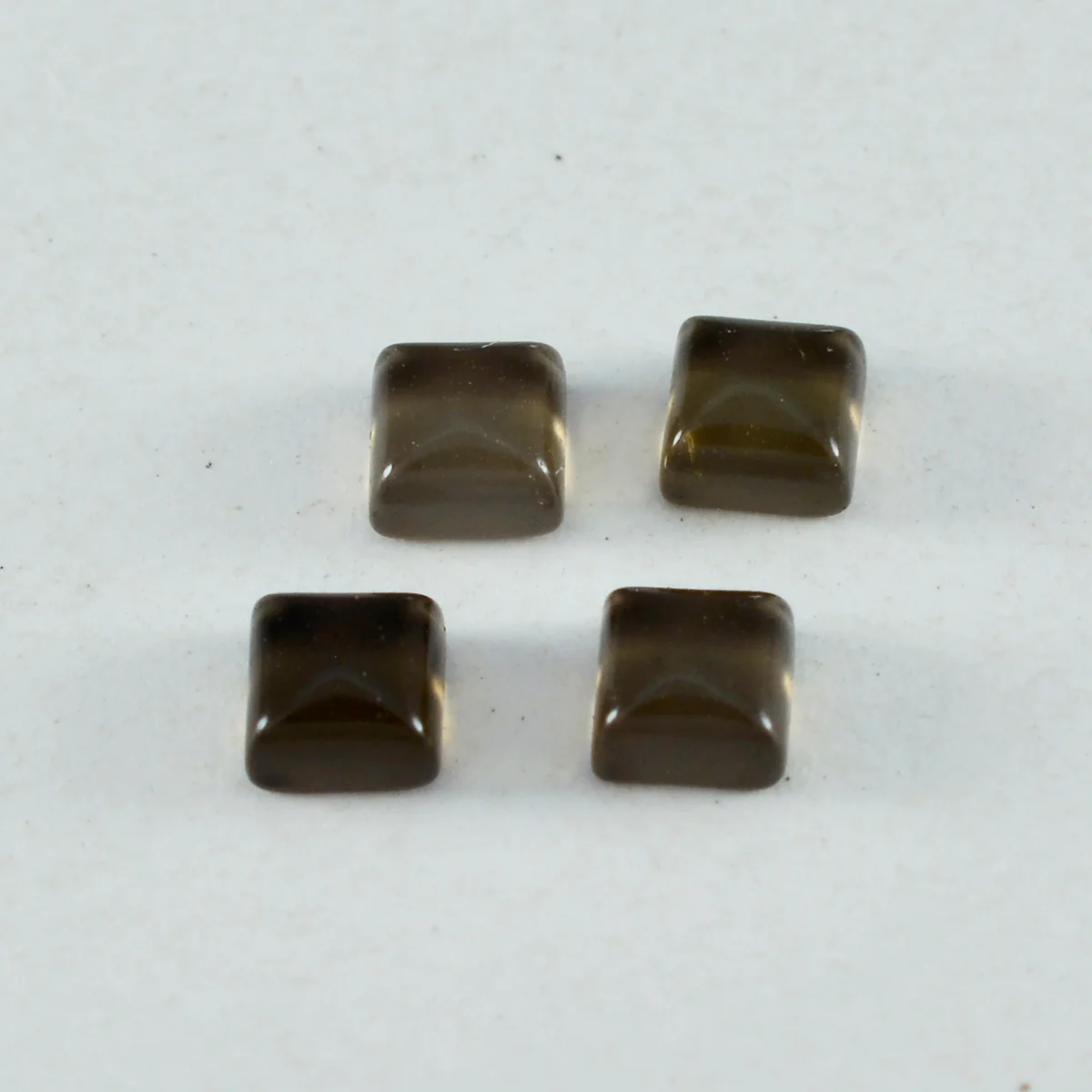 Smoky Quartz 1PC Small 8x8 MM Square Cabochon Brown Shine semi Precious Loose Gemstones - Image 4