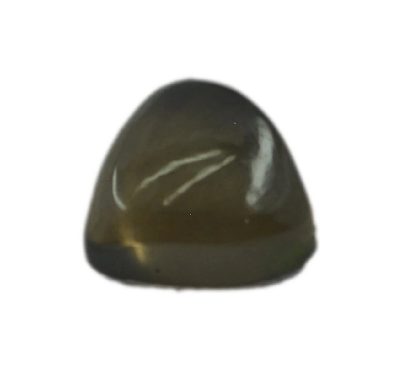 Smoky Quartz 1PC Small 8x8 MM Triangle Cabochon Brown Sparkling semi Precious Gems - Image 3