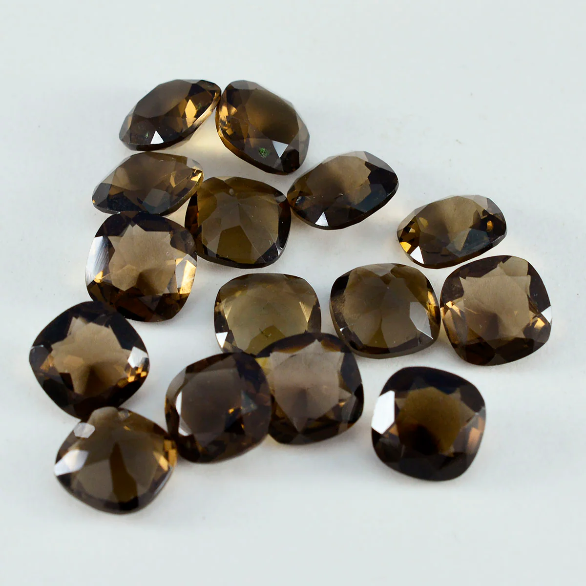 Smoky Quartz 1PC Tiny 5x5 MM Cushion Faceted Brown Sparkling Semi Precious Loose Gemstone - Image 3