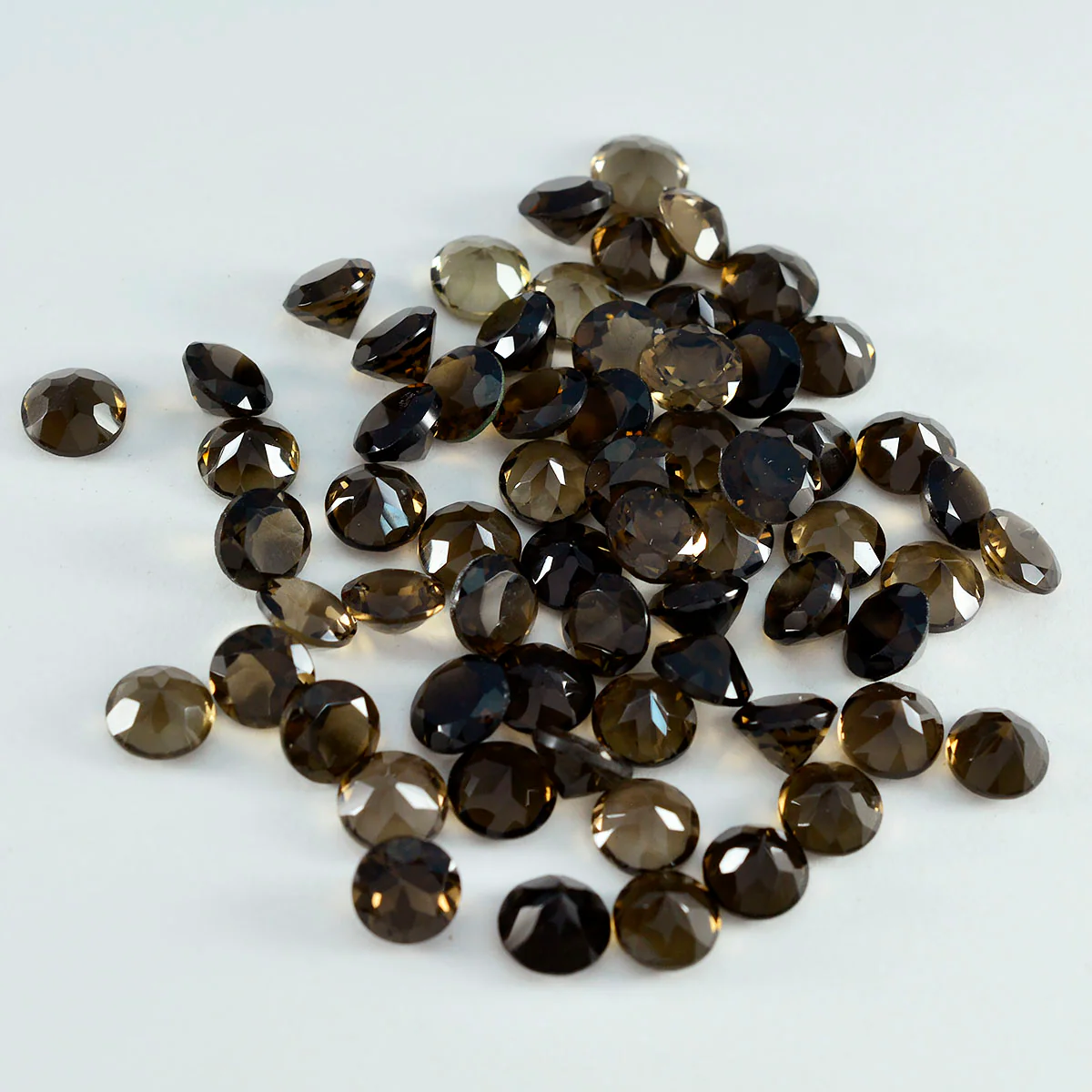 Smoky Quartz 1PC Tiny 6x6 MM Round Faceted Brown Polished Semi Precious Loose Gemstones - Image 4