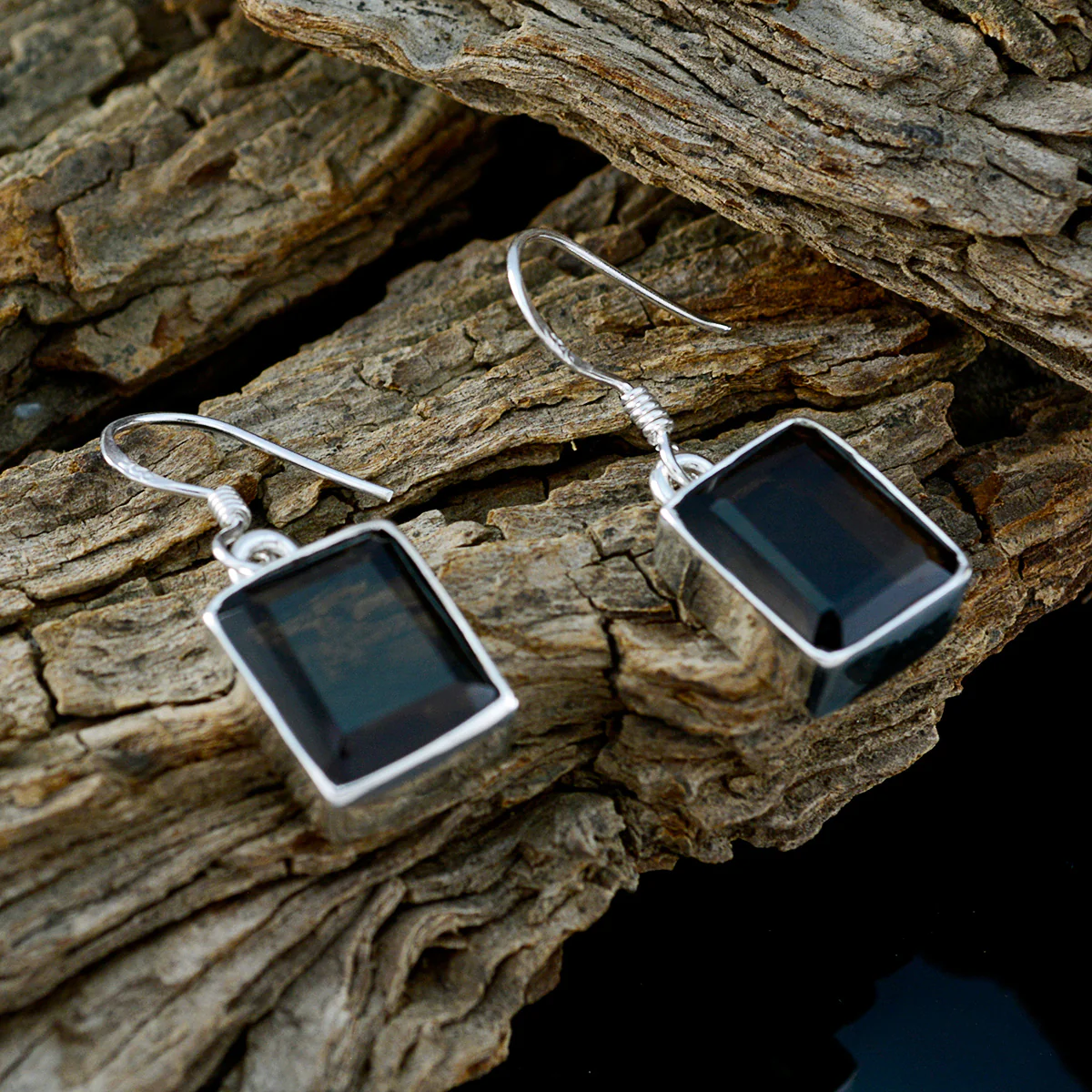 Smoky Quartz German Min-seo multiple Dangle Brown Silver Earring - Image 3