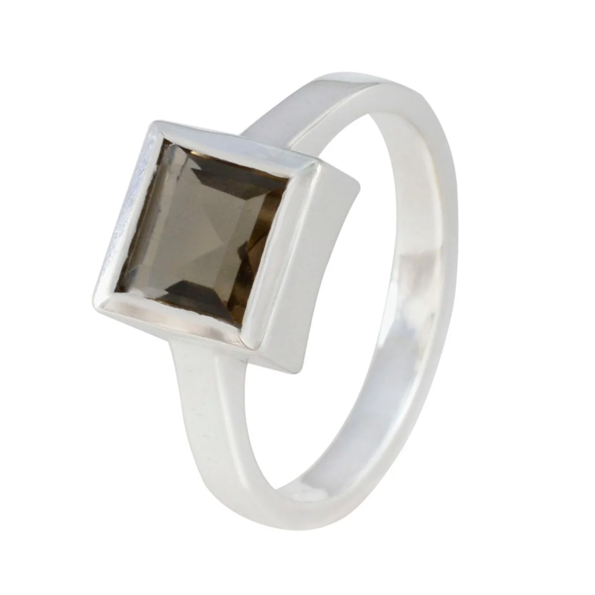 Smoky Quartz Solitaire African 925 Sterling Silver Brown Gemstones Featherlight Sophisticated Ring Jewellery - Image 2
