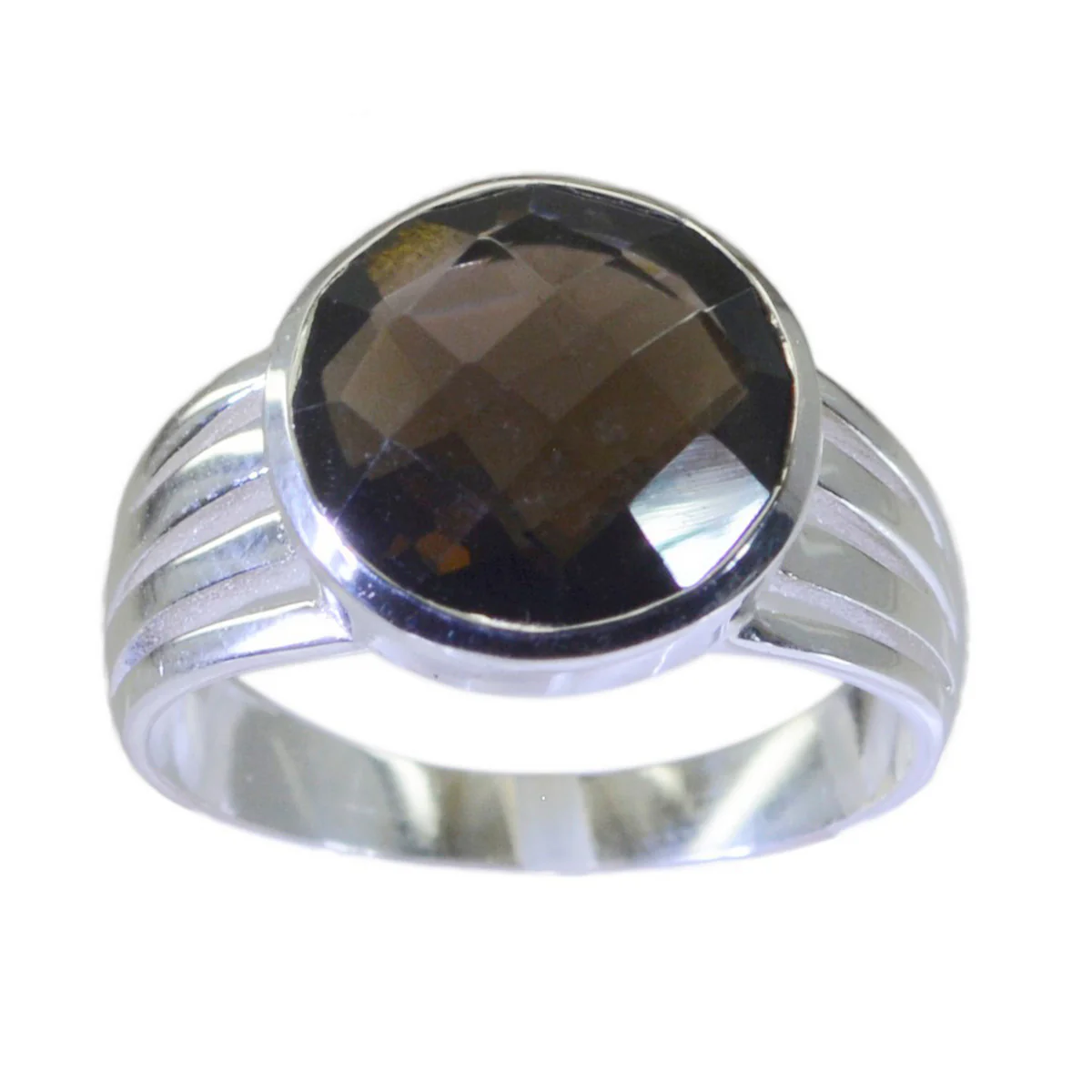 smoky quartz Solitaire Moroccan 925 Sterling Silver Brown Gemstones Classic Graceful Ring Jewellery - Image 2