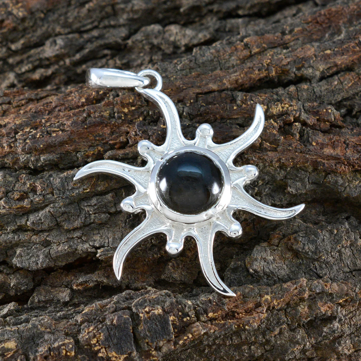 Smoky Quartz Tiny Italian 925 Silver Solitaire Charlotte propsel Brown Pendant Jewelry - Image 3