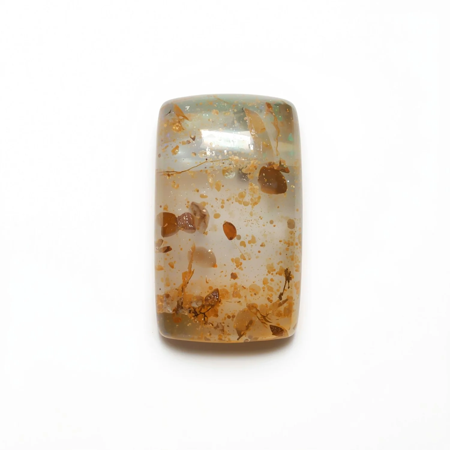 Sun Stone 1PC Large 10x12 MM Emerald Cabochon Blue Genuine semi Precious Loose Gems