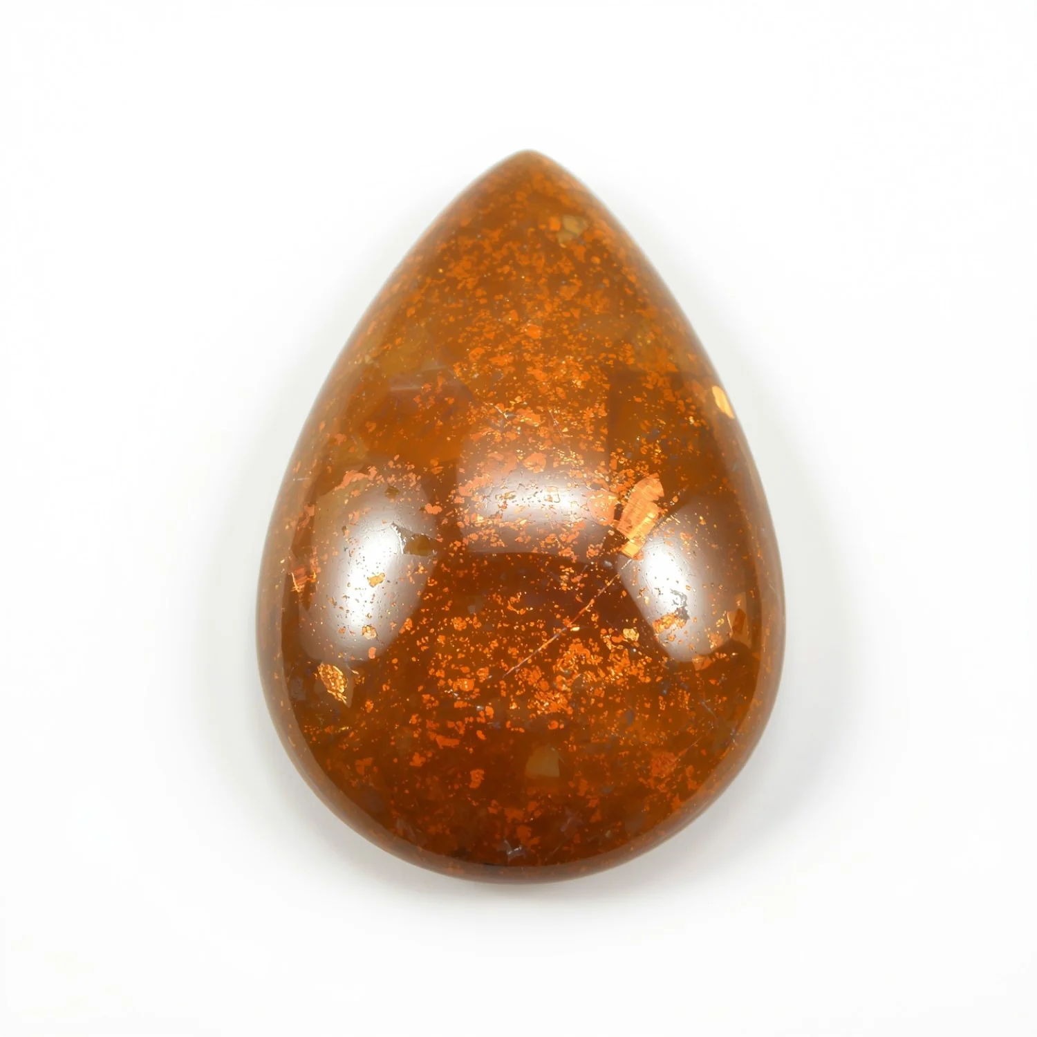 Sun Stone 1PC Large 10x12 MM Pear Cabochon Blue Shine semi Precious Loose Gemstones
