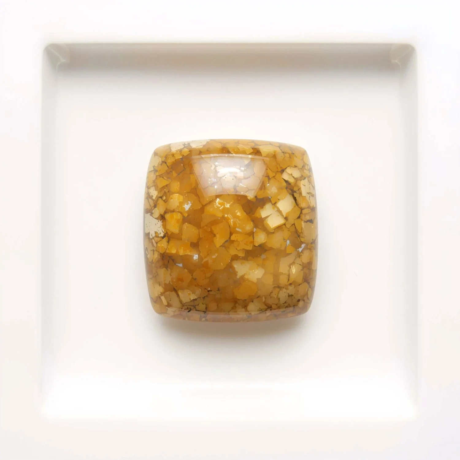 Sun Stone 1PC Medium 9x9 MM Square Cabochon Blue Polished semi Precious Loose Gems - Image 2