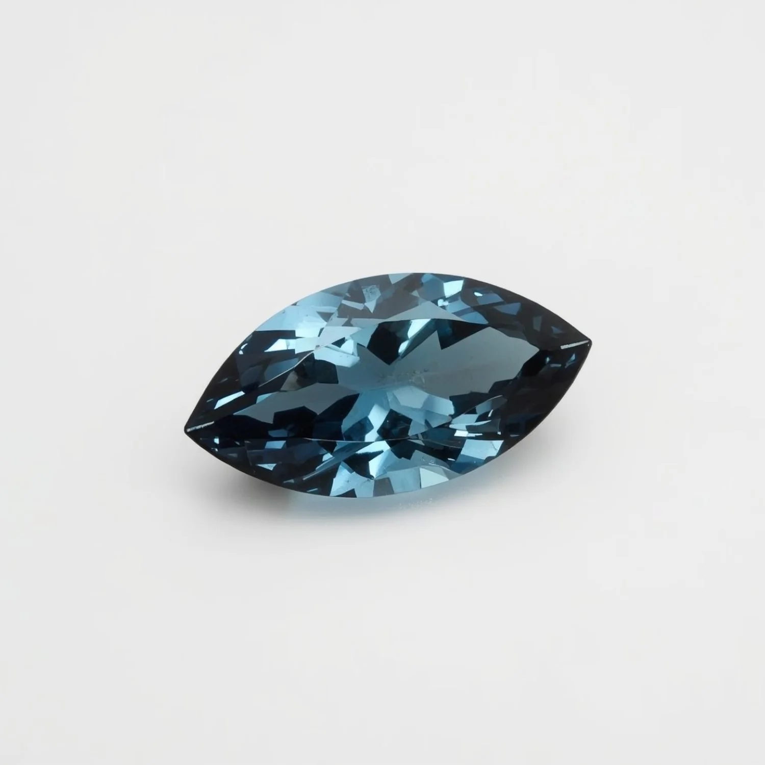 Swiss Blue Topaz 10PC Tiny 2.5x5 MM Marquise Faceted Blue Superior Semi Precious Gems - Image 2